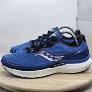 Men's Size 9 - Saucony Triumph Athletic Running Shoe. Walking Comfort Blue/White
